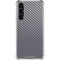 Silver Carbon Fiber Specialty Texture Material Galaxy S24 FE Clear Case